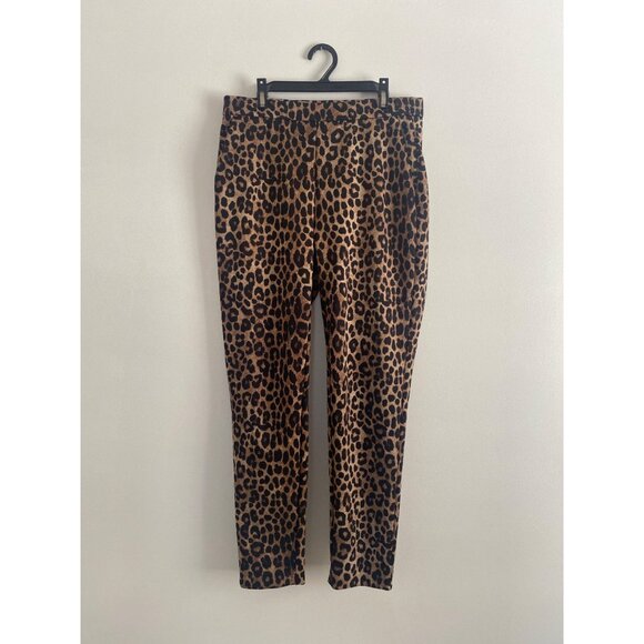 Michael Kors Pants - Michael Kors Women's Leopard Print Slim Fit Pants Size S